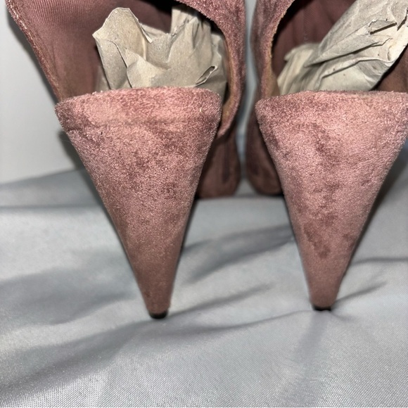 CALL IT SPRING Open Toe Heel Side Zip Suede Ankle Heel Booties Size 8 - Picture 6 of 11